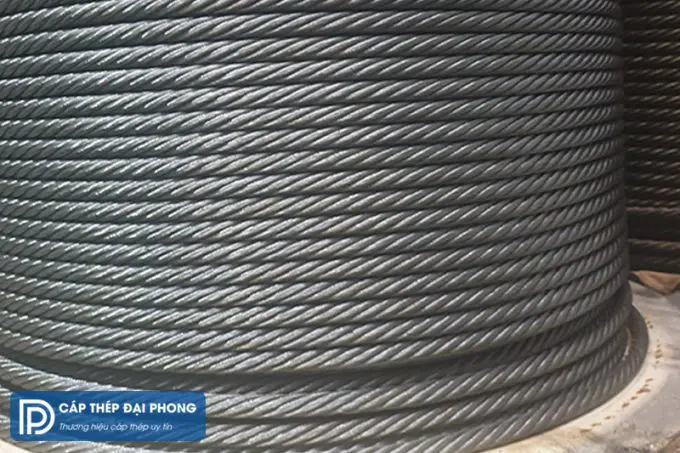 Cáp thép phi 18 lõi đay cấu trúc 6x37 nhập khẩu - Giá tốt nhất chỉ có tại Cáp thép Đại Phong Cáp thép phi 18 lõi đay cấu trúc 6x37