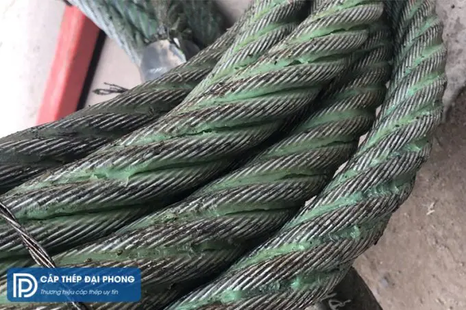 Cáp thép chịu lực phi 32 lõi thép cấu trúc 6×37